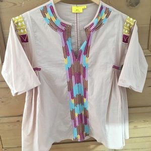 Roberta Roller Rabbit Embroidered Top XS